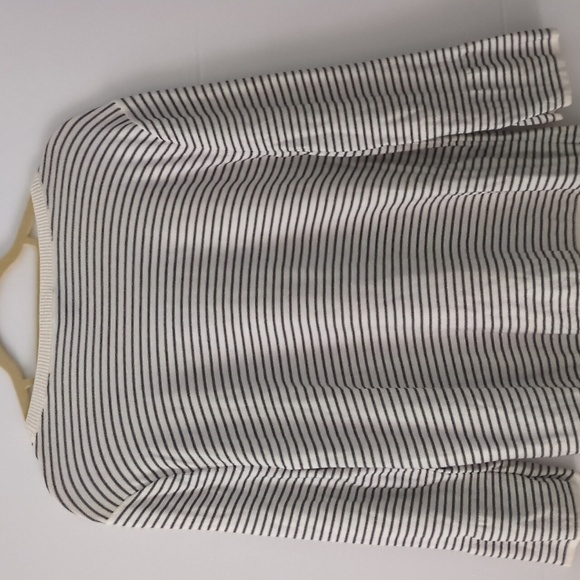 Talbots Petite Striped Embellished Lightweight Knit Boho Coastal Pullover Sz XLP - Picture 10 of 11